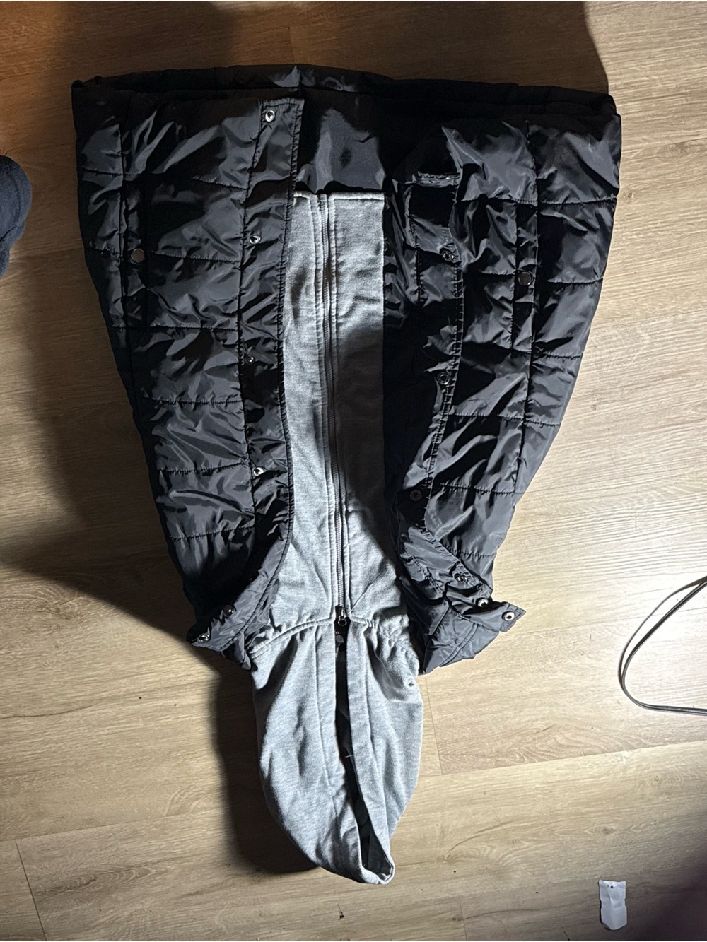 Arizona Jean Company Black Puffer Jacket with Gray Hooded Liner